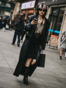 Street style in Shanghai for Spring 2024.