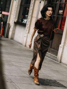 Street style in Shanghai for Spring 2024.