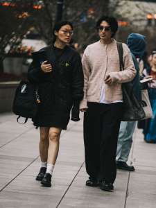 Street style in Shanghai for Spring 2024.