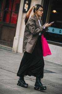 Street style in Shanghai for Spring 2024.