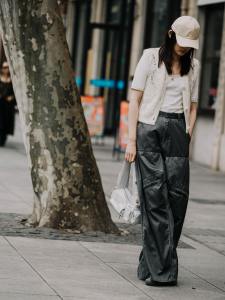 Street style in Shanghai for Spring 2024.