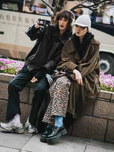 Street style in Shanghai for Spring 2024.