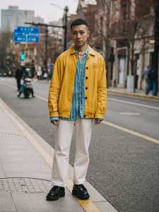 Street style in Shanghai for Spring 2024.