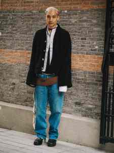 Street style in Shanghai for Spring 2024.