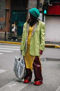 Street style in Shanghai for Spring 2024.