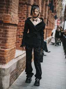 Street style in Shanghai for Spring 2024.