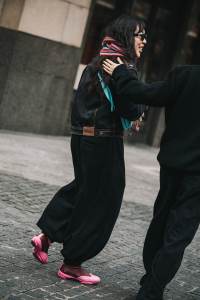 Street style in Shanghai for Spring 2024.