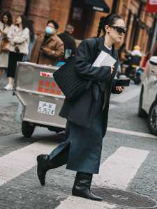 Street style in Shanghai for Spring 2024.
