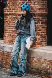 Street style in Shanghai for Spring 2024.