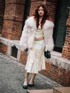 Street style in Shanghai for Spring 2024.