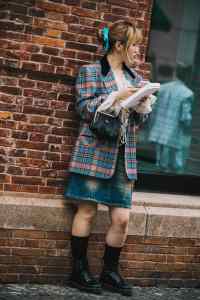 Street style in Shanghai for Spring 2024.