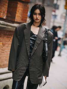 Street style in Shanghai for Spring 2024.