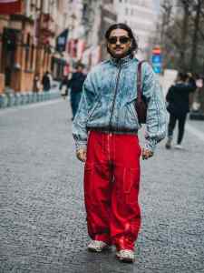 Street style in Shanghai for Spring 2024.