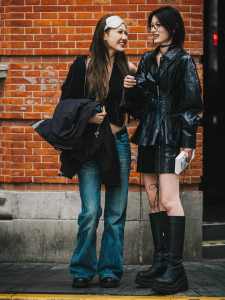 Street style in Shanghai for Spring 2024.