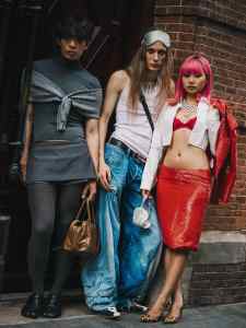 Street style in Shanghai for Spring 2024.