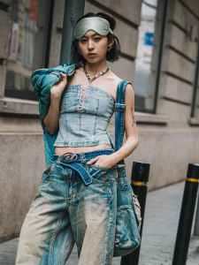 Street style in Shanghai for Spring 2024.