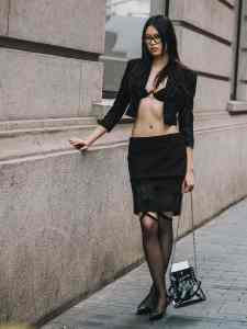 Street style in Shanghai for Spring 2024.