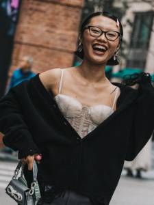 Street style in Shanghai for Spring 2024.