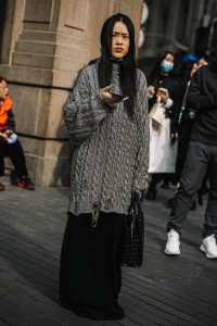 Street style in Shanghai for Spring 2024.