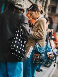 Street style in Shanghai for Spring 2024.