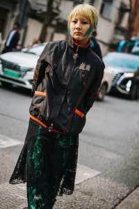 Street style in Shanghai for Spring 2024.