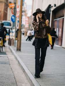 Street style in Shanghai for Spring 2024.