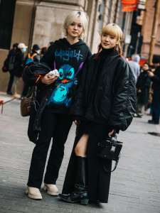 Street style in Shanghai for Spring 2024.