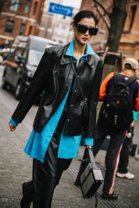 Street style in Shanghai for Spring 2024.