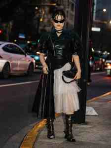 Street style in Shanghai for Spring 2024.