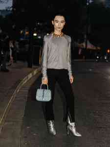 Street style in Shanghai for Spring 2024.