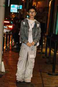 Street style in Shanghai for Spring 2024.