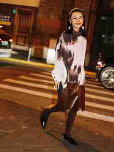 Street style in Shanghai for Spring 2024.