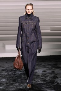 Wide-leg jeans remained the go-to fit for designers.