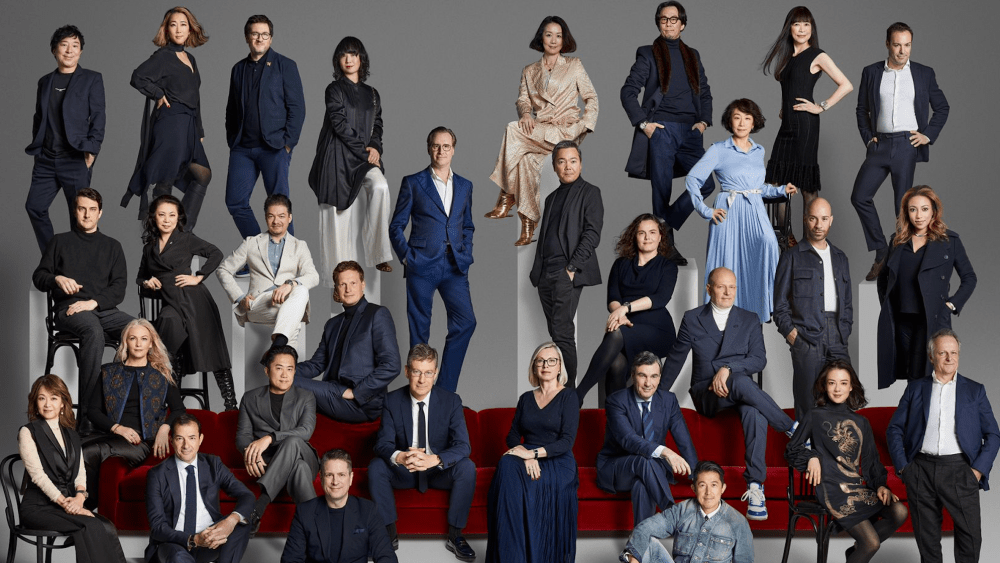 Employees of LVMH Moët Hennessy Louis Vuitton’s Japanese branch and international celebrities who align with LVMH's commitment to diversity pose for Leslie Kee's Super Magazine