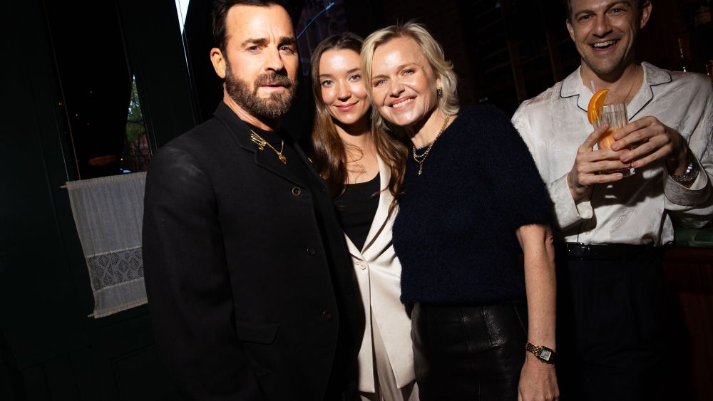 Justin Theroux, Nicole Brydon Bloom and Barbara Sturm