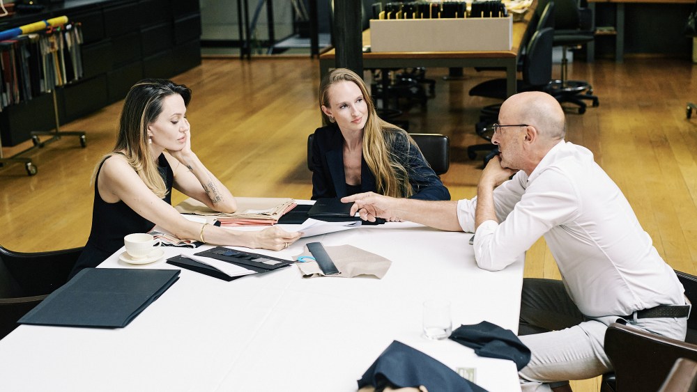 Angelina Jolie, Another Tomorrow's Vanessa Barboni Hallik visiting a factory in Italy, as Jolie joins board as strategic advisor.