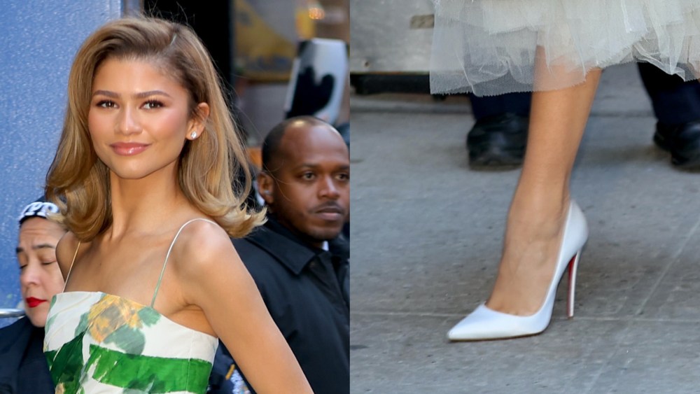 Zendaya is seen at "Good Morning America" on April 23 in New York City.