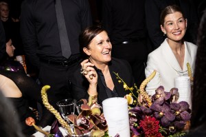 Maria Grazia Chiuri and Rosamund Pike at the Brooklyn Museum Artists Ball in New York, sponsored by Dior.