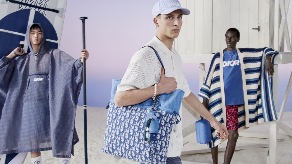A trio of looks from Dior's third beachwear capsule with Parley for the Oceans.