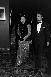 Audrey Hepburn and Robert Wolders attend a party in Washington, D.C., on December 7, 1981.