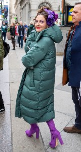 PHILADELPHIA, PENNSYLVANIA - APRIL 06: Actress Drew Barrymore is seen going to WWE WrestleMania 40 on April 06, 2024 in Philadelphia, Pennsylvania. (Photo by Gilbert Carrasquillo/GC Images)