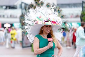 LOUISVILLE, KENTUCKY - MAY 03: Guests attend Kentucky Derby 151 at Churchill Downs on May 03, 2025 in Louisville, Kentucky. (Photo by Jeff Schear/Getty Images for Churchill Downs)