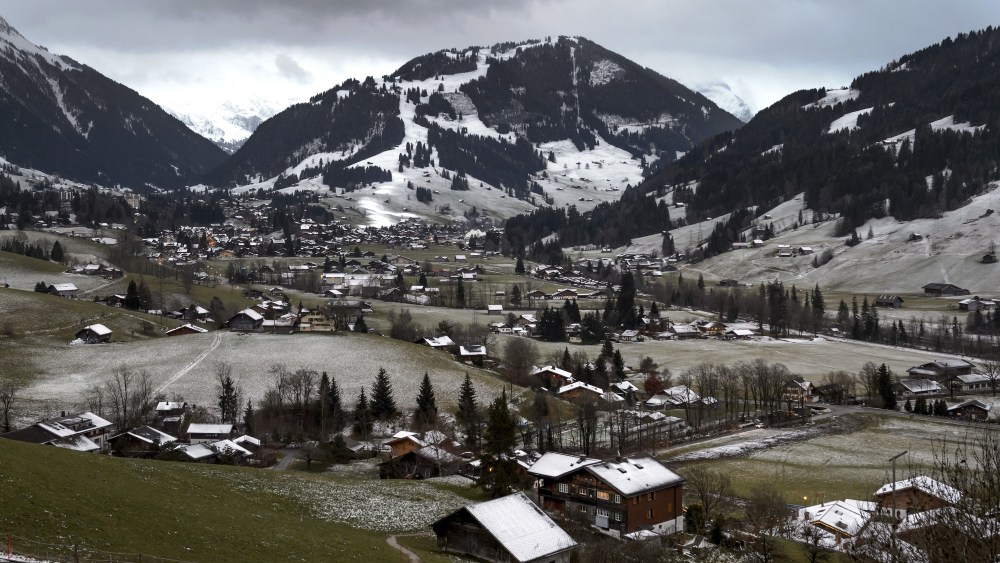 A picture taken on December 11, 2014 shows the Swiss resort of Gstaad. With a little over a week until Christmas the lack of snow at top European ski resorts has caused a flurry of worries ahead of the key holiday season. France, Austria and Switzerland, home to some of the most coveted ski slopes in Europe, have experienced unseasonably warm temperatures that have prevented the skiing season from getting into full swing.