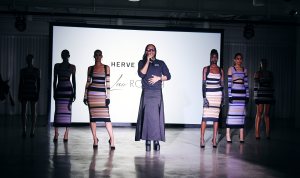 Law Roach and models at the Herve Leger X Law Roach RE23 Launch Event at Citizen News on June 15, 2022.