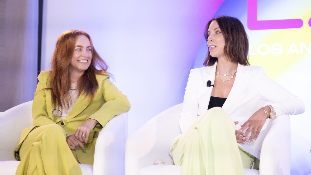 Ritual founder and CEO Katerine Schneider, left, and Olive & June founder and CEO Sarah Gibson Tuttle at WWD's Los Angeles Beauty Forum.