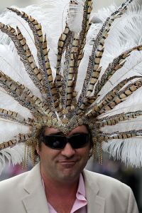 LOUISVILLE, KY - MAY 07:  Derby fan John Hennegan looks on from the paddock area during the 137th Kentucky Derby at Churchill Downs on May 7, 2011 in Louisville, Kentucky.  (Photo by Rob Carr/Getty Images)