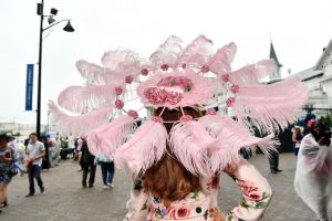 An ornate hat seen during Kentucky Derby 144 on May 5, 2018 in Louisville, Kentucky.  (Photo by Dia Dipasupil/Getty Images for Chruchill Downs)