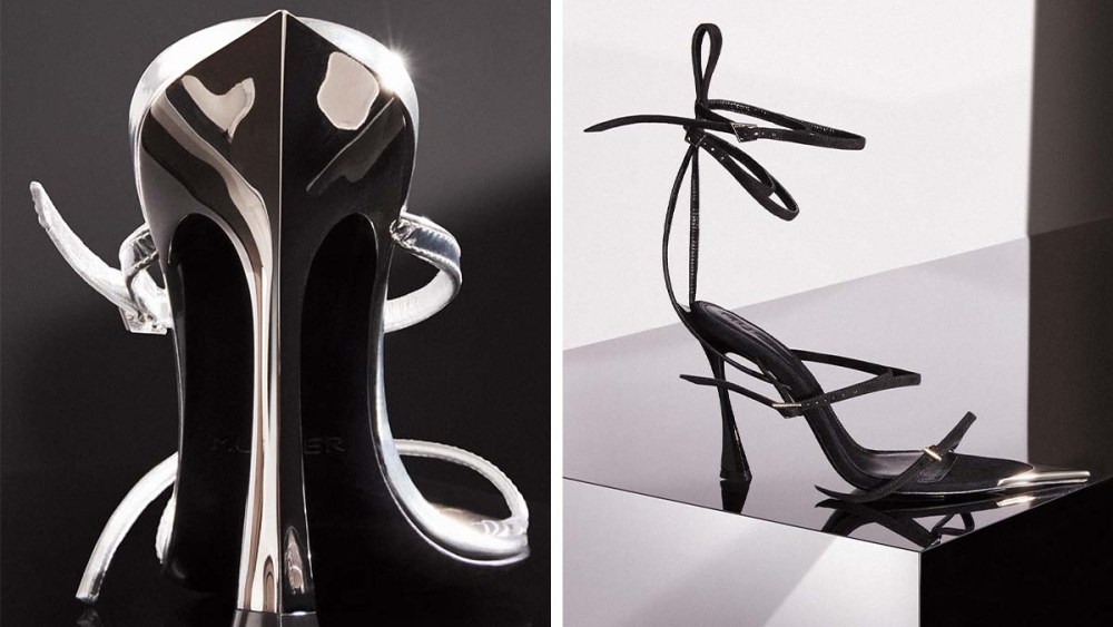 Mugler, shoes, heels, fang heel, stilettos
