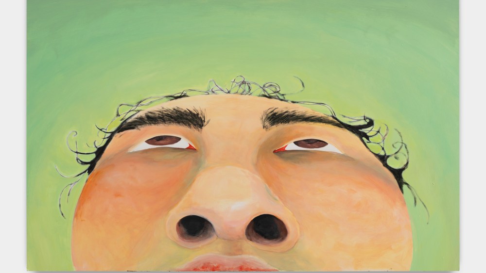 A painting from the new show "Whose Muse: A Contemporary Survey of 21st Century Portraiture," at Palo Gallery in Manhattan.