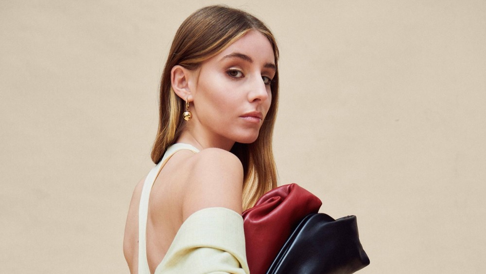 Vittoria di Savoia posing with the Lauren bag by Philosophy di Lorenzo Serafini.